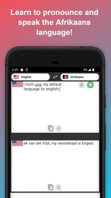 English to Afrikaans Translator android App screenshot 1