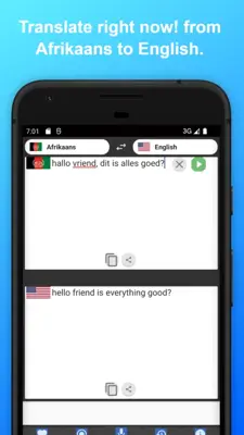 English to Afrikaans Translator android App screenshot 3